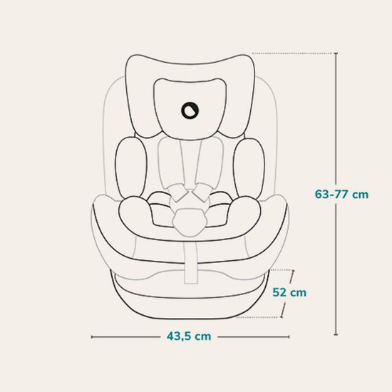 Lionelo Lavender i-Size Baby Autostoeltje - 9 tot 36 kg (1,5-12 jaar / Groep 1 2 3 / 76-150 cm) - Autostoel met ISOFIX - Hoge Versterkte Zijbescherming - Ventilatie - Stalen Versterkin - Installatie-indicatoren - ATEST van LIONELO — afbeelding 4