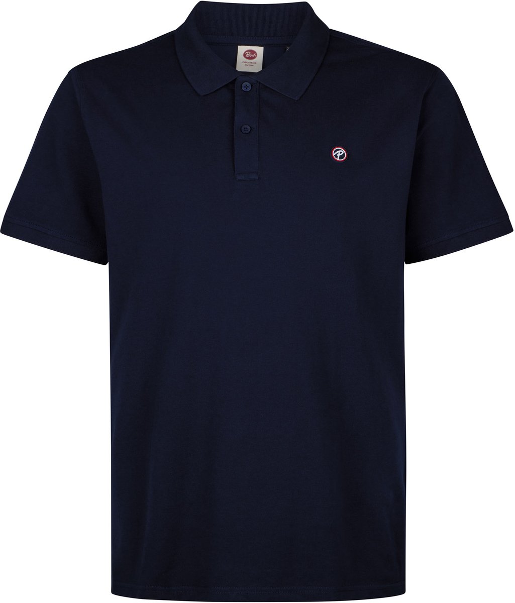 Petrol Industries - Heren Plus Size Katoenen piqué polo ironhouse - Blauw - Maat 6XL