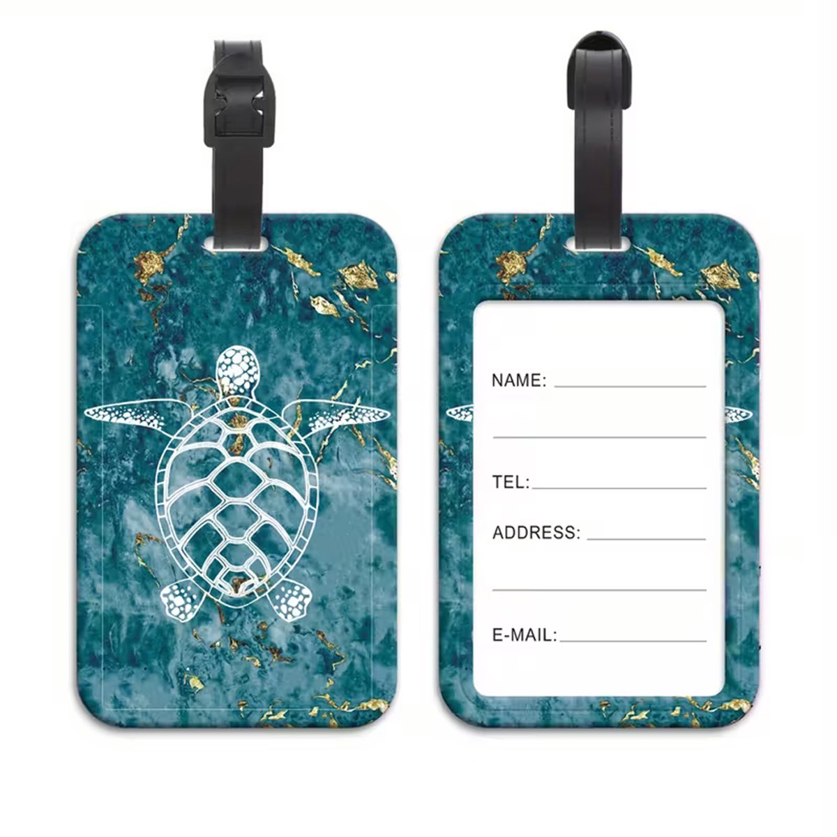 DW4Trading Kofferlabel Schildpad - Reislabel - Bagage Label