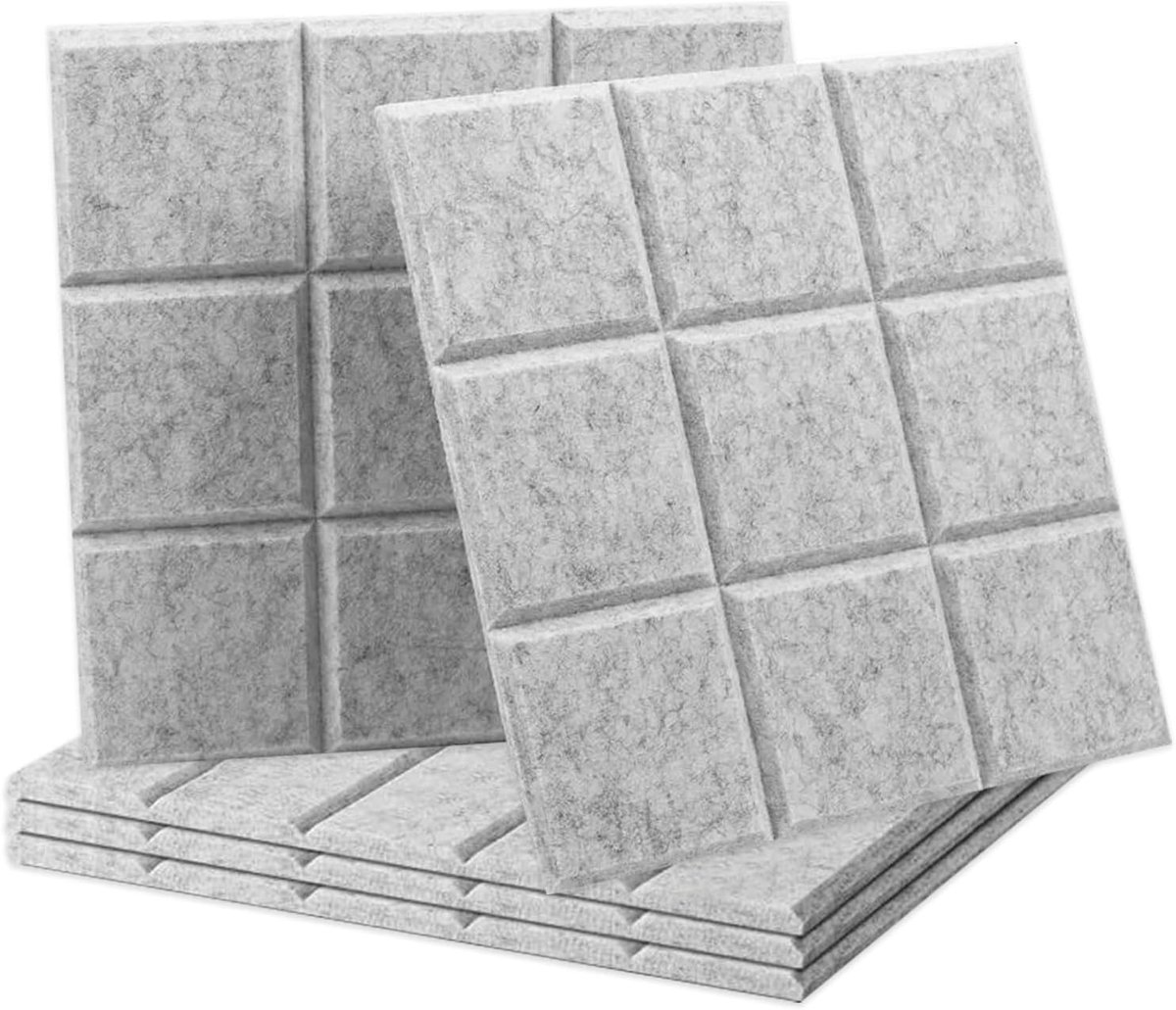 SnelShoppen - Felt Pin Board Zelfklevend 30 x 30 cm Kurkbord Geluidsisolatie Hoogwaardige Geluidskwaliteit Voor Deur en Plafond Gaming Decoratie Kanto
