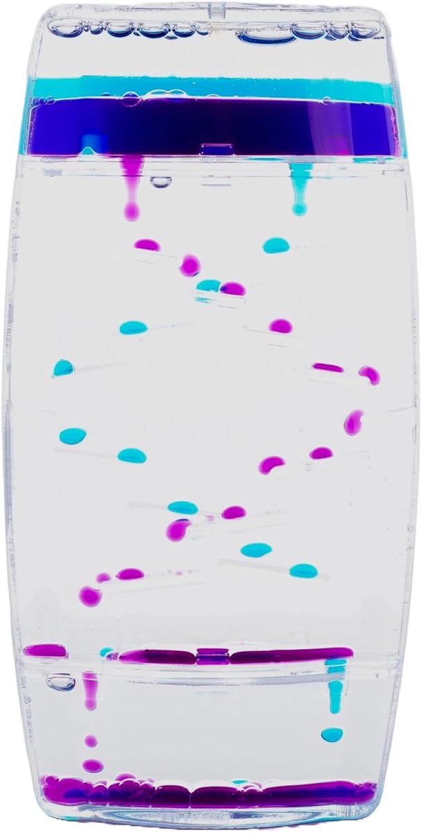 SnelShoppen - Liquid Sensory Double Zigzag Timer - Purple & Blue - Stress Control - Calming Timer voor Autisme & ADHD - Perfect voor Thuiswerk en Kant