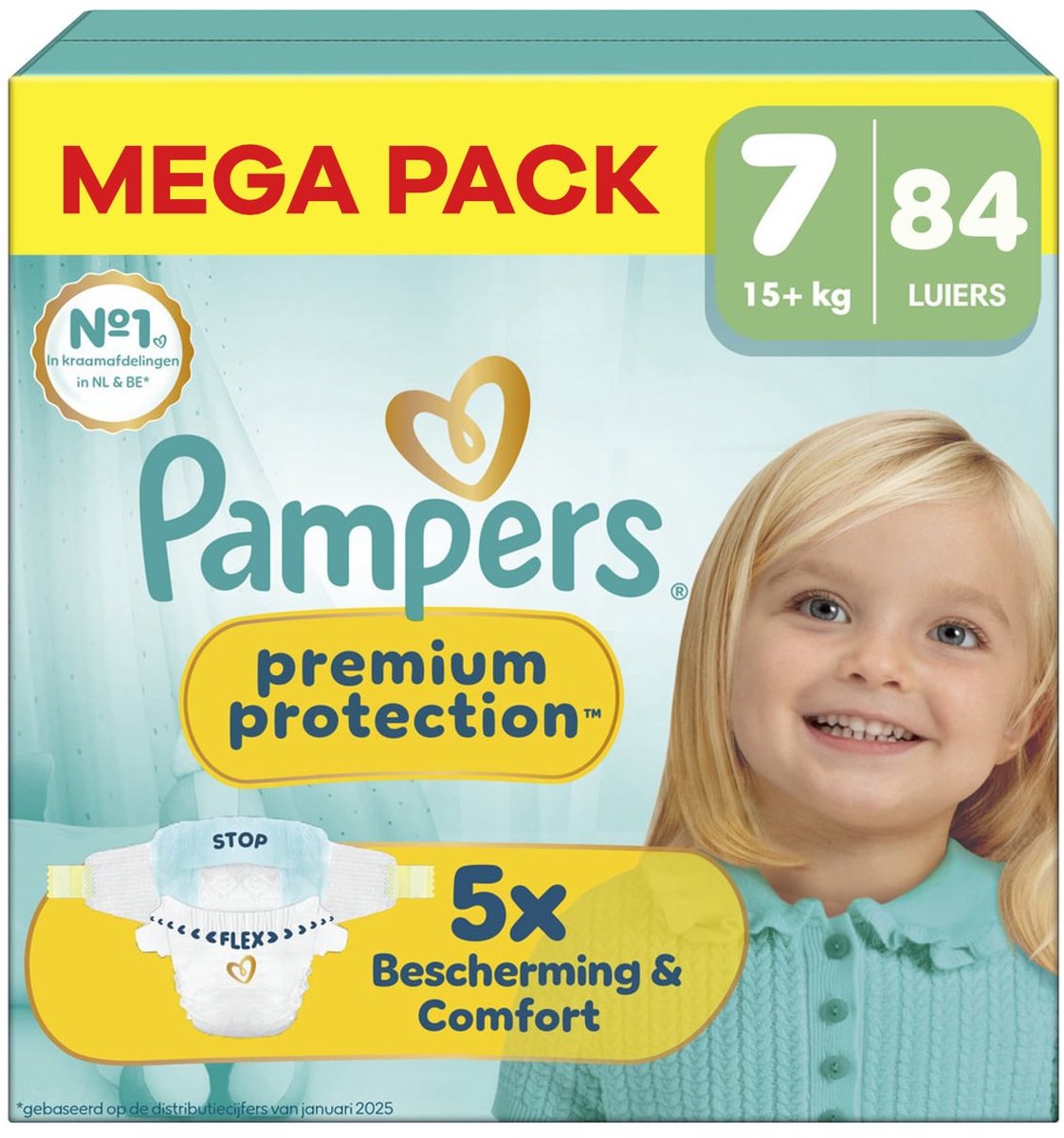 Pampers - Premium Protection - Maat 7 - Mega Pack - 84 luiers - 15+KG