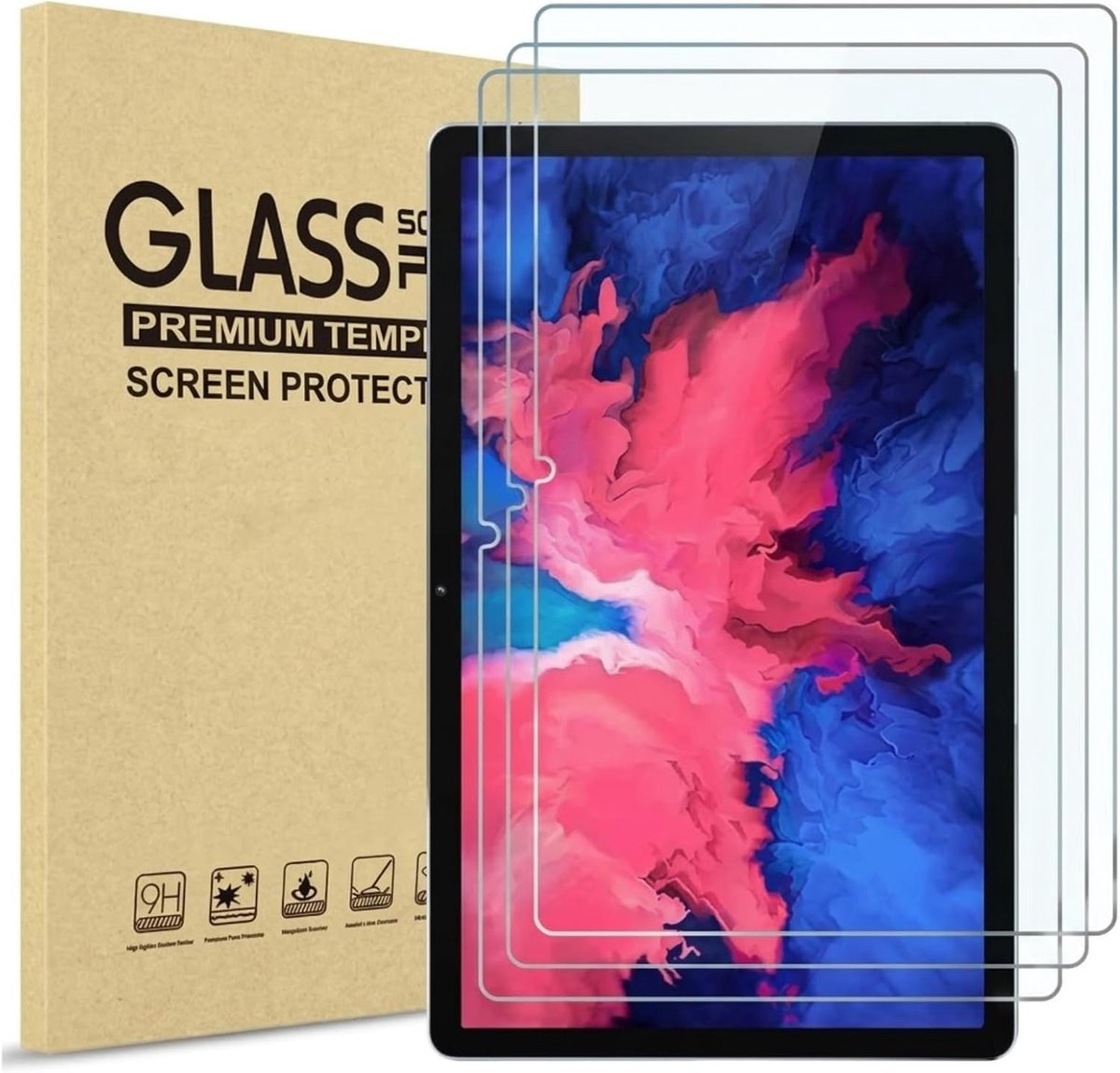 Thijox - 3 stuks Beschermglas voor 10,1 inch Kid Tablet-Display (2021/2023) - 9H Gehard Glasfolie - Krasbestendig & Kristalhelder - Displaybescherming