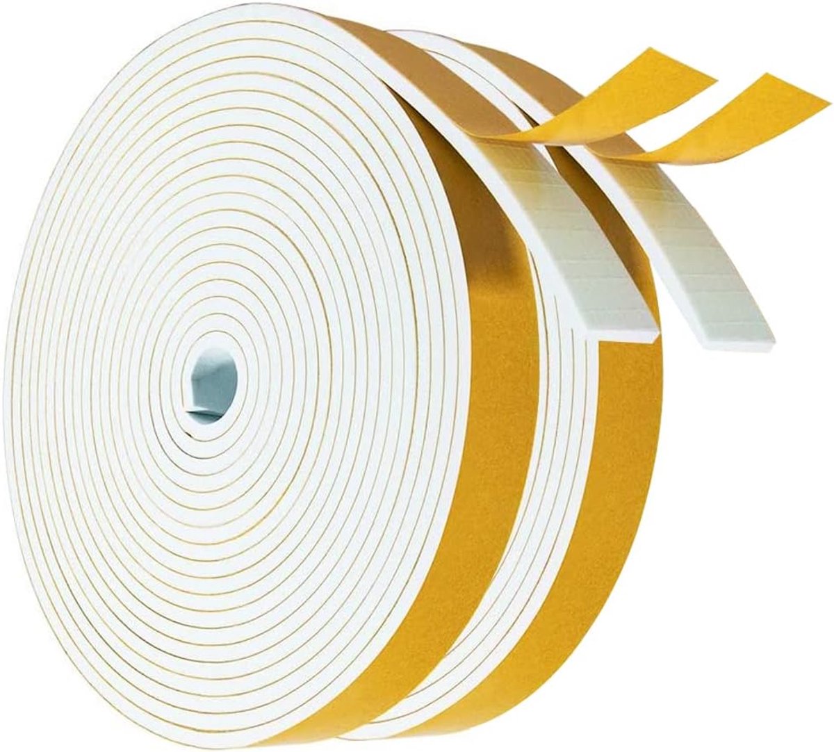 SnelShoppen - Zelfklevende I-profiel tochtstrip 25mm (B) x 3mm (D) x 10m wit | Tochtwering voor ramen en deuren, Geluiddicht, Waterdicht en Stofdicht