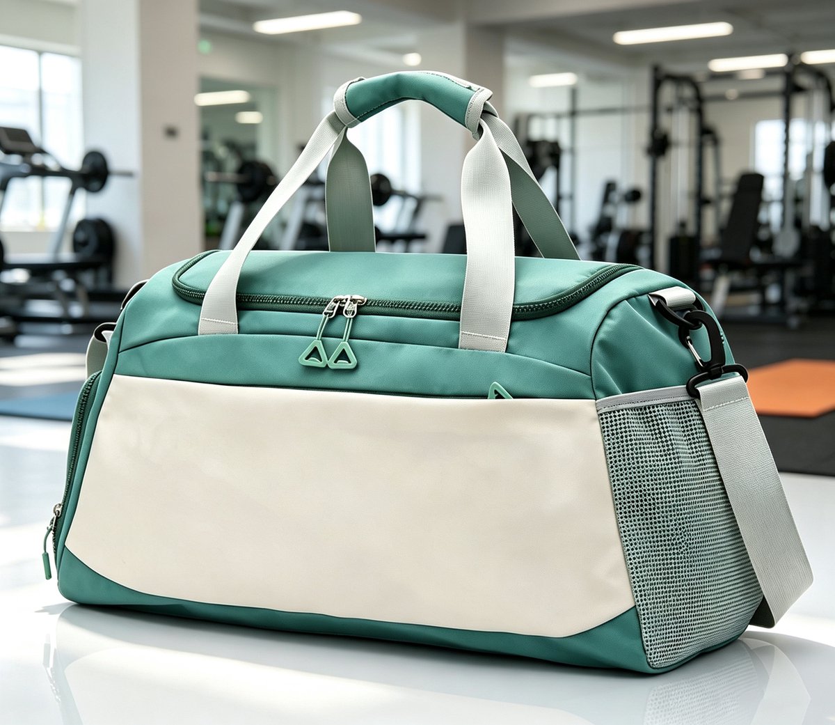 Deze groene sportreistas heeft een apart schoenenvak en een vak voor natte kleding waardoor hij geschikt is voor fitness zwemmen en weekendtrips De afmetingen zijn 50x23x27 cm