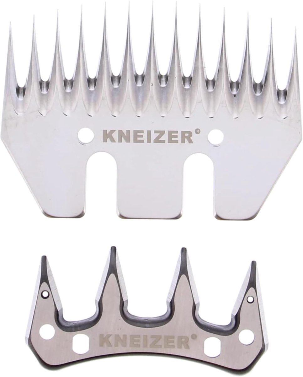 SnelShoppen - Sheep Razors - Vervangset voor Schapen Scheermachines - Hoogwaardige Stalen Scheermessen - Top en Onder Bladen - Geschikt voor Alle Scha