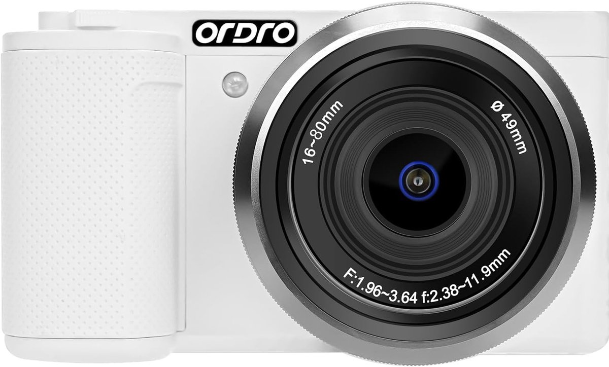 SnelShoppen - Mirrorless Camera met 5K/30fps en 4K/60fps, Digitale Vlog Camera met 5x Optische Zoom en 15x Hybride Zoom, Ideaal voor Fotografie en Vid