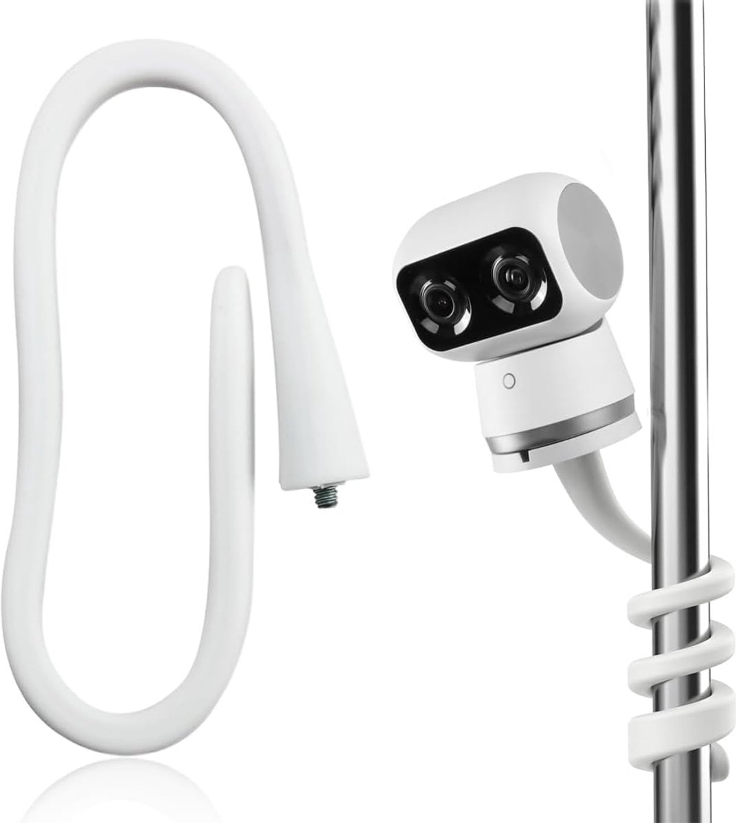 SnelShoppen - Flexibele Babyfoonhouder voor Binnenshuis Gebruik - 1/4 Moederinterface - Montage Zonder Boren - Compatibel met Meeste Merken Babycamera