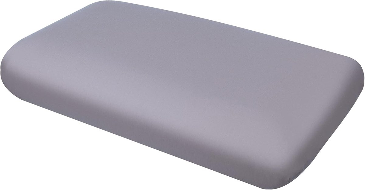 SnelShoppen - Theonoi Kussenhoes, Neksteun Kussen, Orthopedisch Kussen, Katoenen Gezondheid Kussen voor Maten 35 x 60 tot 45 x 75 cm (Lichtgrijs 105)