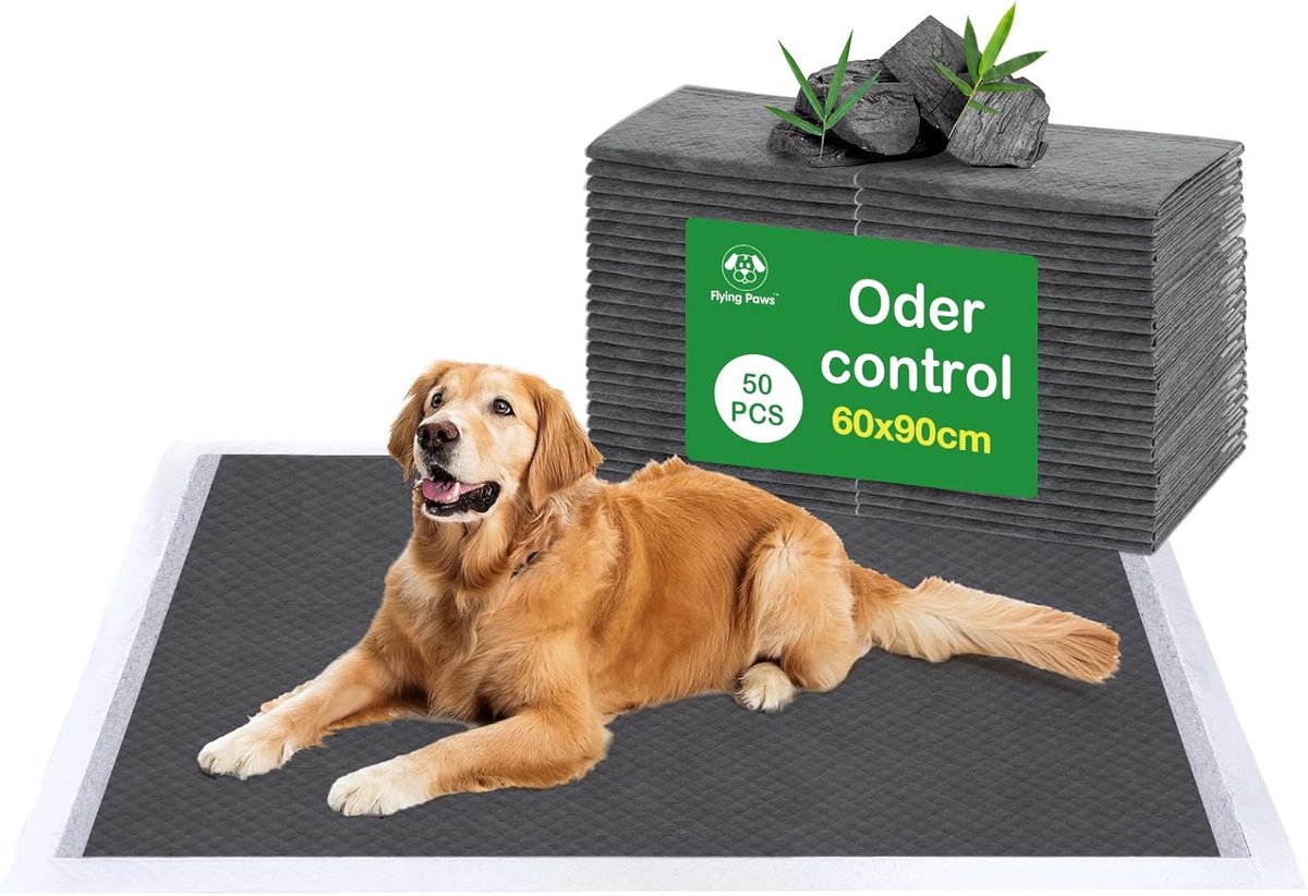 SnelShoppen - Training Mats Puppy Pads, Disposable Puppy Mat 60 x 90 cm, Super Absorbent, Leak-proof met Actieve Koolstof, 50 Stuks voor Honden Traini