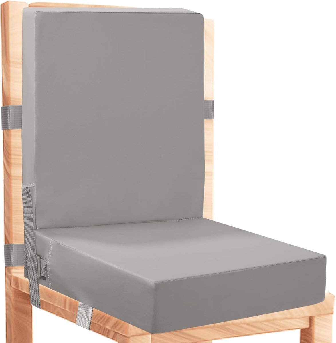 SnelShoppen - Kinderstoel Verhoger, PU Wasbaar, 2 Stuks Veiligheidsriemen, Eetkamertafel, Reis, Draagbaar, Comfortabel, Geschikt voor Kinderen