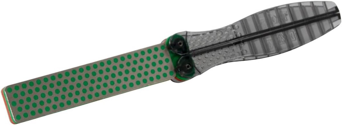 SnelShoppen - DMT DiaFold Diamant Slijper - Dubbelzijdig - Groen/Extra Fijn - Rood/Fijn - Voor Droog of Met Water - Handgreep - Compact