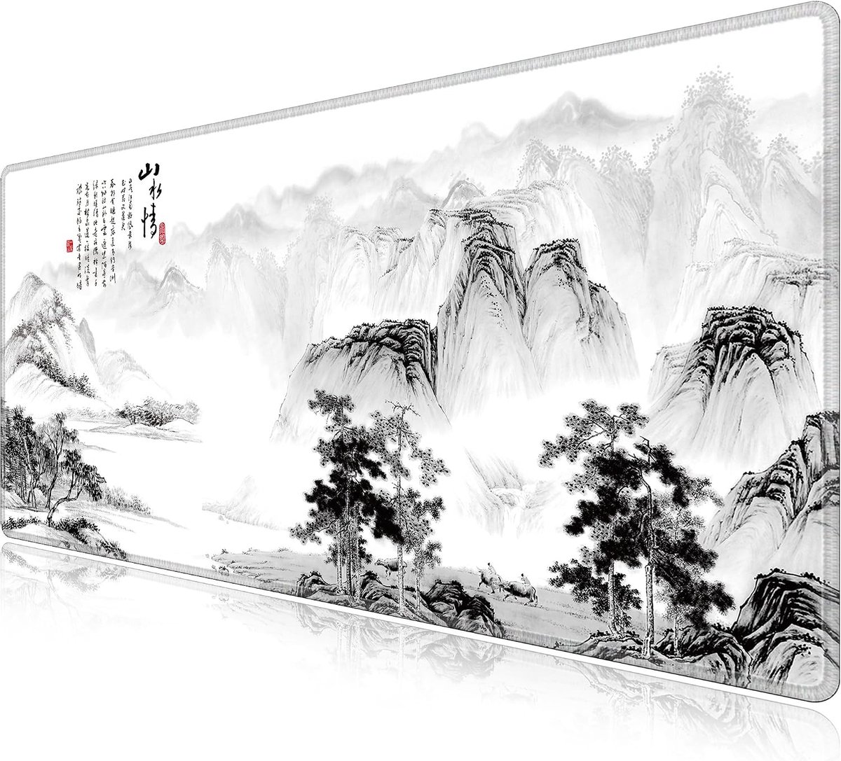 SnelShoppen - Grote Natuurrubber Anti-Slip Muismat - 1200 x 600 x 3mm, Ideaal voor Computer, Kantoor en Thuisgebruik, Landschap Design
