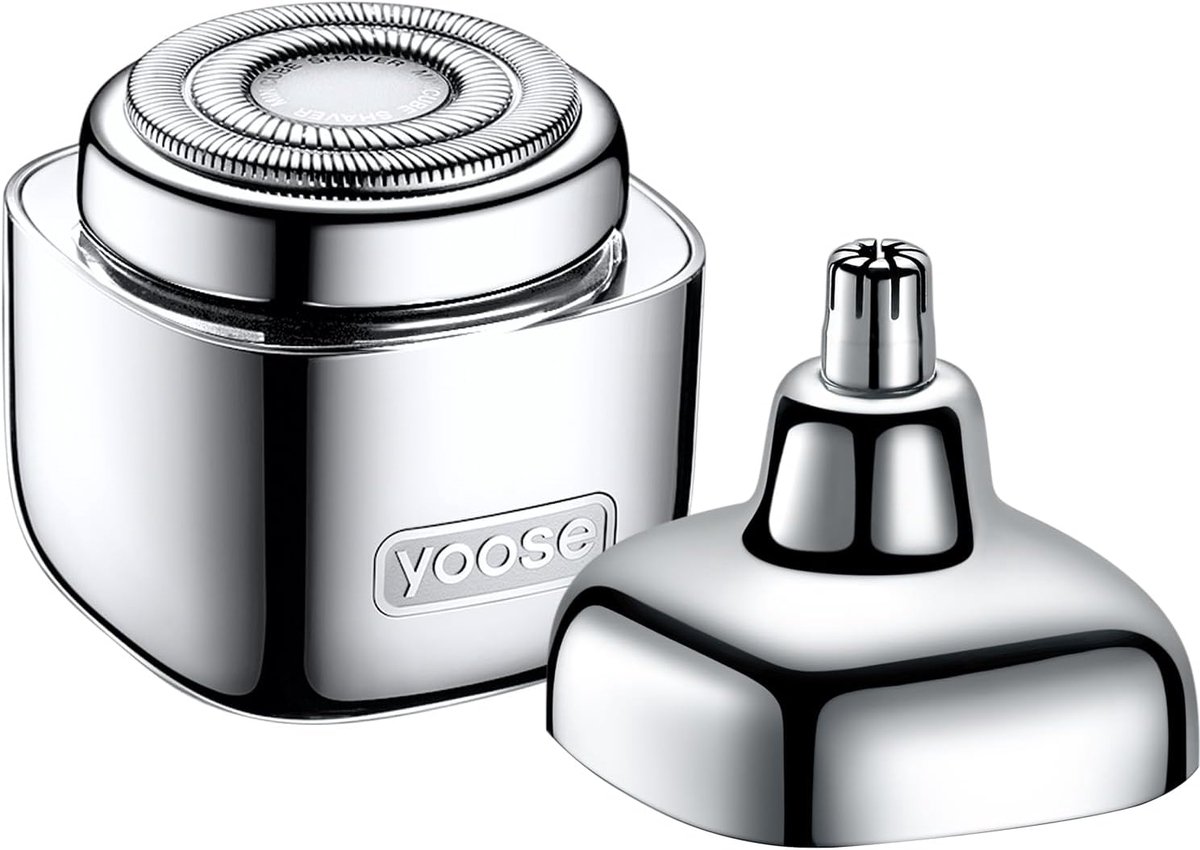 SnelShoppen - 2-in-1 Neushaartrimmer en Mini Scheerapparaat, IPX7 Waterproof, Type C Snellader, Lichtgewicht, Aluminium, Perfect voor Reis en Dagelijk
