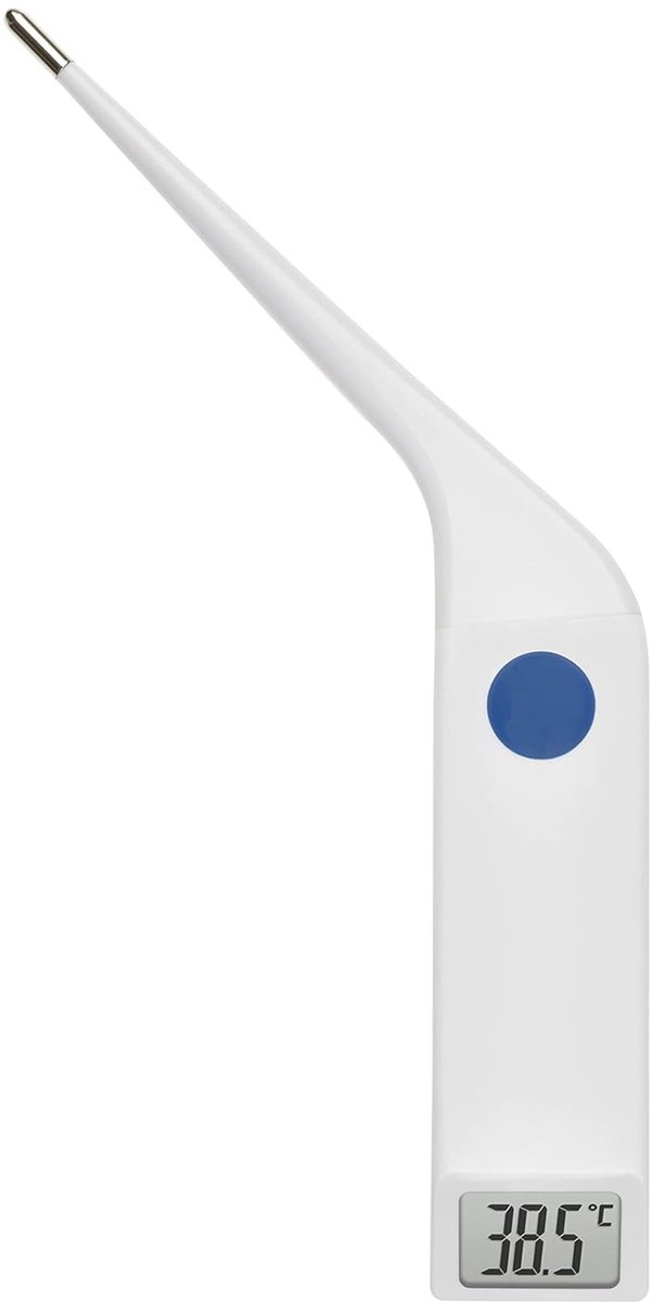 SnelShoppen - Digitale Veterinaire Thermometer voor Grote Dieren, IP67 Waterdicht, Met Geheugen voor Temperatuurmetingen, Wit