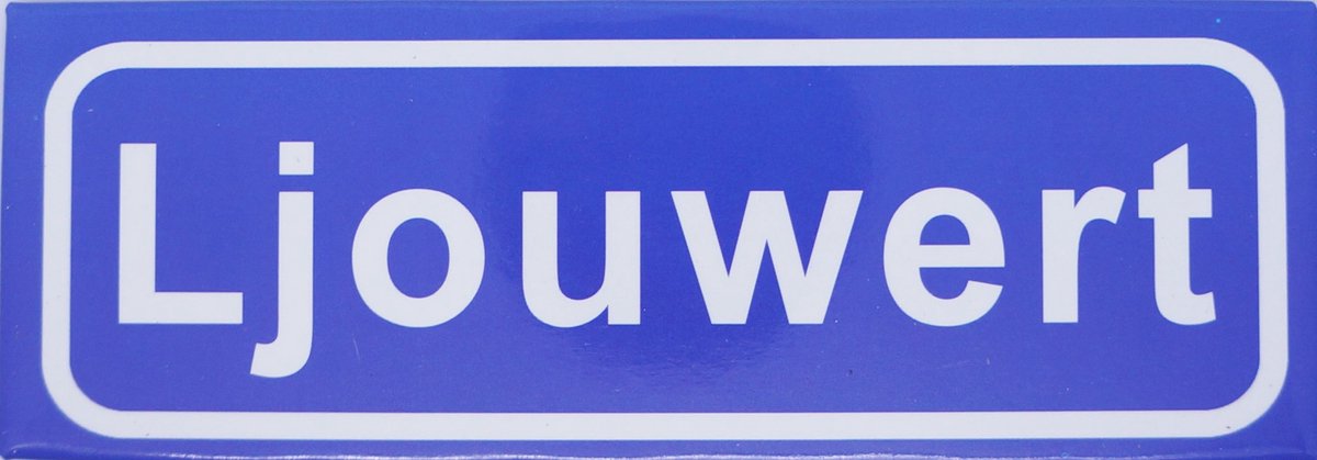 Souv© - koelkast magneet - plaatsnaam bord - kombord - souvenir - koelkastmagneetje - relatiegeschenk Ljouwert