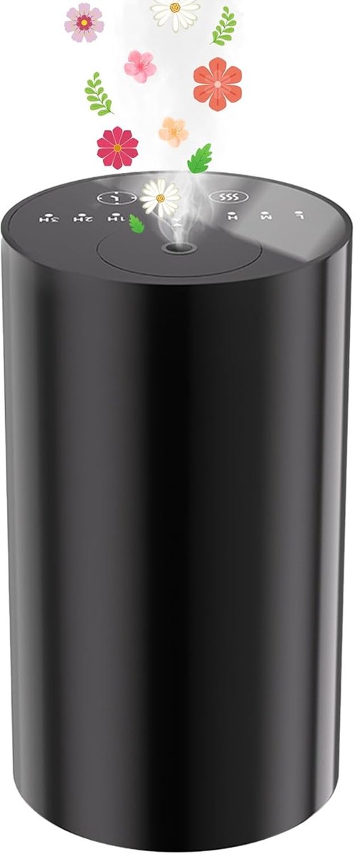 SnelShoppen - Waterloze Aroma Diffuser voor Essentiële Olie - Zwart Mini Luchtbevochtiger voor Thuis, Auto en Slaapkamer - Perfect voor Aromatherapie