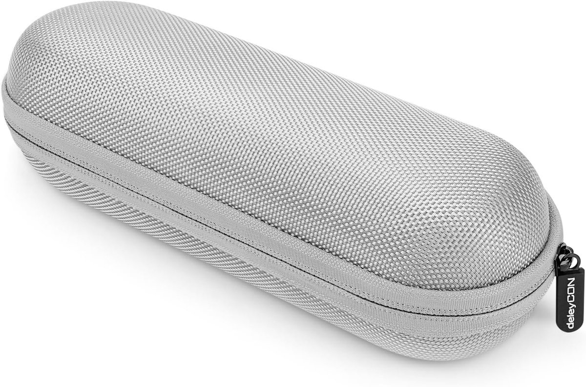 SnelShoppen - Travel Pouch Toilettas - Hard Case Opbergtas met Mesh Vakken voor Elektrische Tandenborstels, Scheerapparaten, Kammen, Cosmetica - Zilve