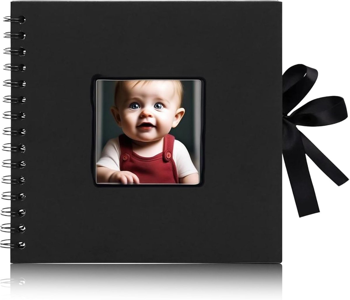 SnelShoppen - 60 Pages DIY Foto Album met Zwarte Pagina's - Ringband Fotoboek voor Scrapbooking - Ideaal voor Verjaardag, Afstuderen, en Meer