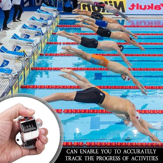 SnelShoppen - Hand Counter 2 Stuks - 4 Digit Clicker - Metalen Telapparaat voor Golf, Breien, Coaching, Fitness, Training, School, Sport van Snelshoppen — afbeelding 4