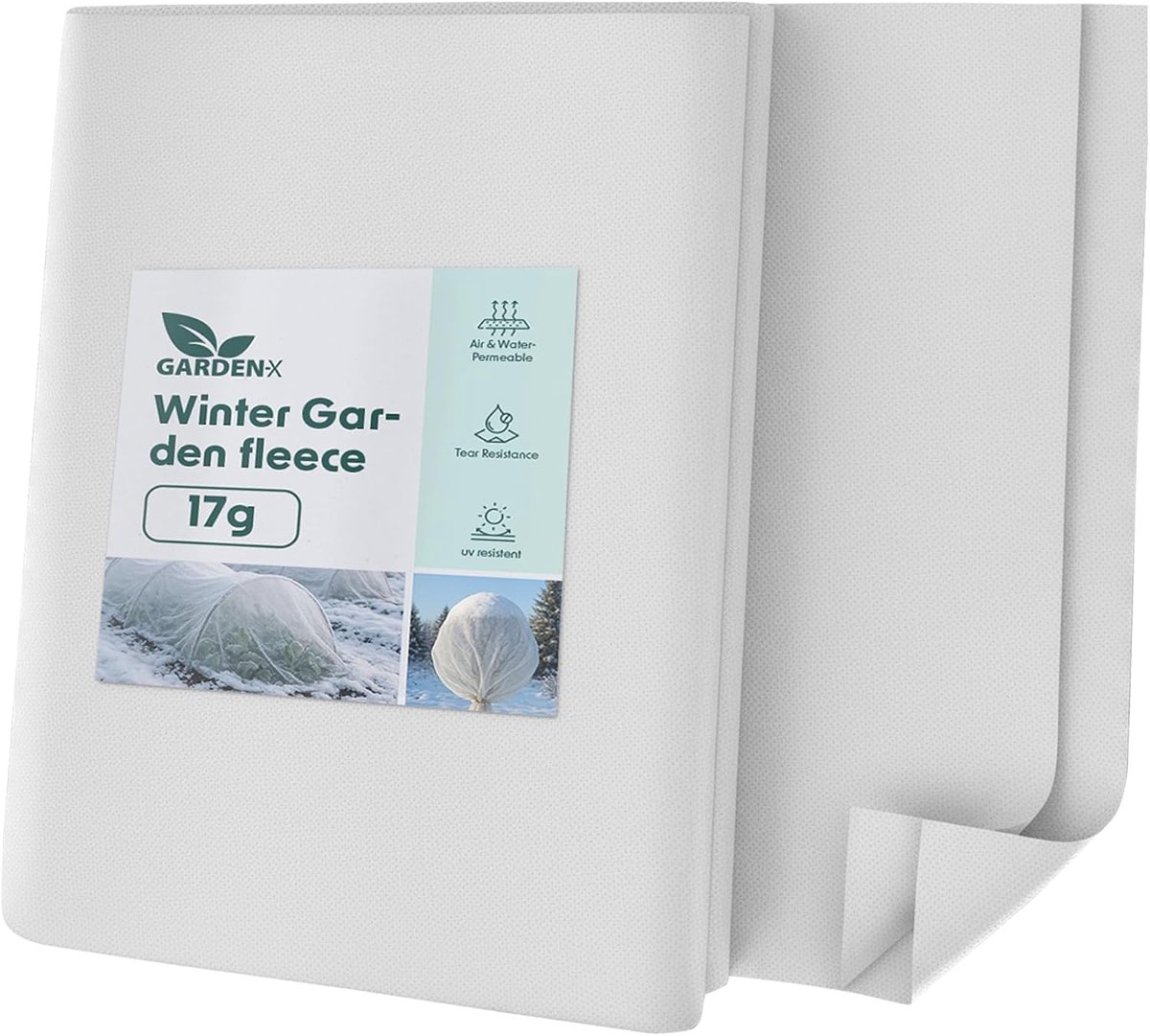 SnelShoppen - Winter Plant Fleece 17 g/m² - 1.10 x 20 m - Tuin Bescherming Fleece - Frost Protection Fleece voor Planten, Groenten, Bloemen en Potplan