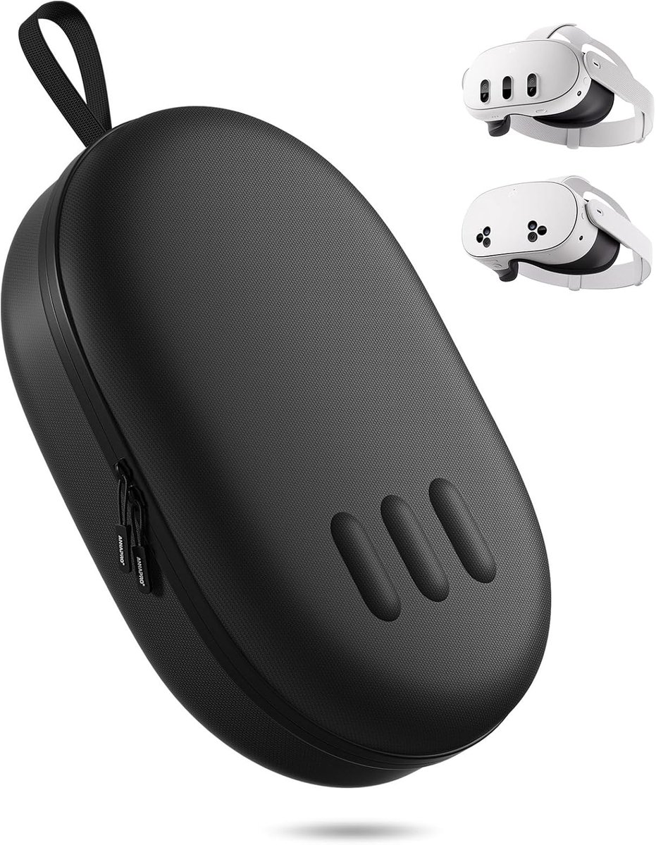 SnelShoppen - Hard Case voor Meta Quest 3 - Beschermende Opbergtas voor Oculus Quest 3 Headset met Elite Strap, Controllers en Accessoires - Duurzaam