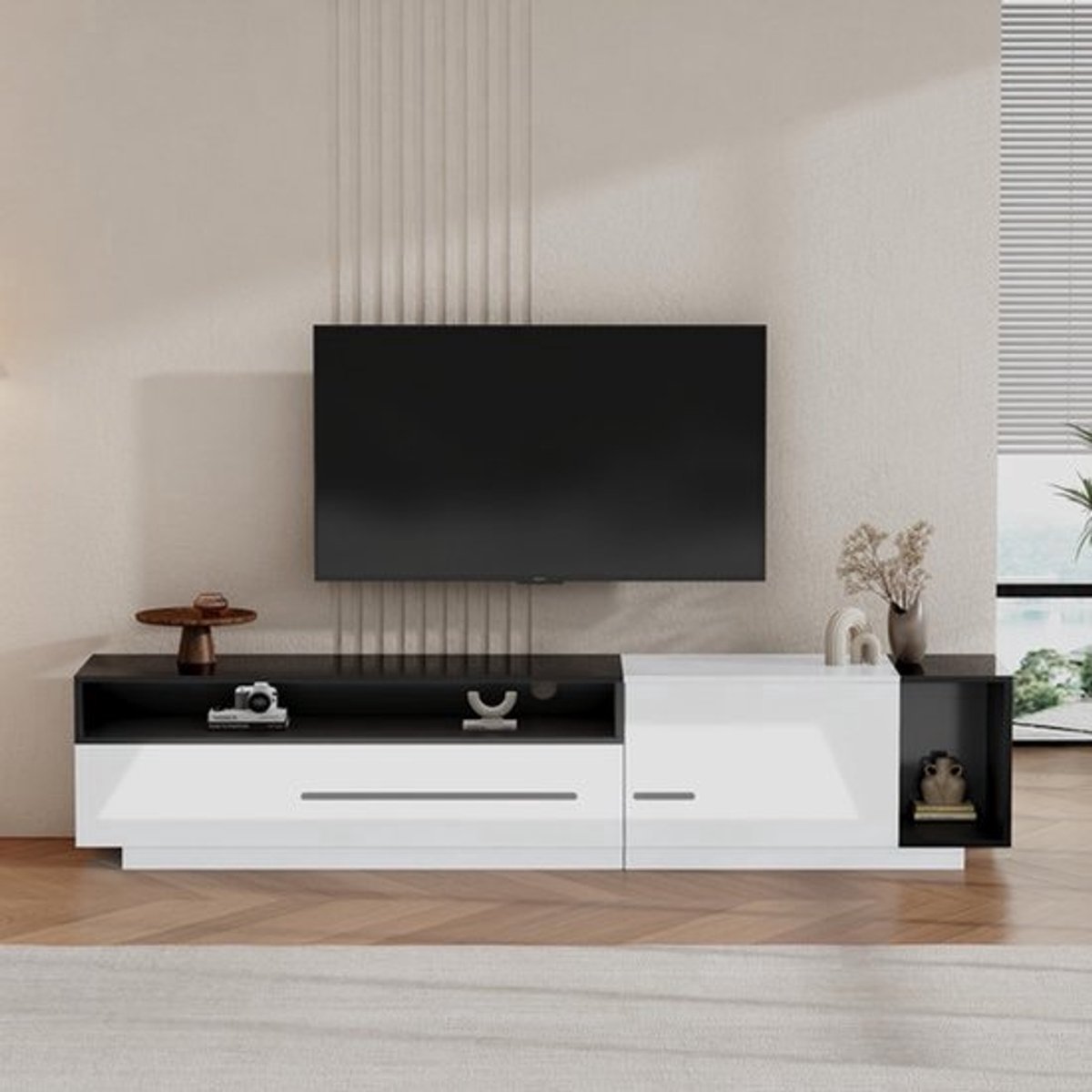 Hoogglans Tv-Meubel – Lowboard – Tv-Board – Tv-Kast – Tv-Dressoir – 170 Cm Breed – Geschik