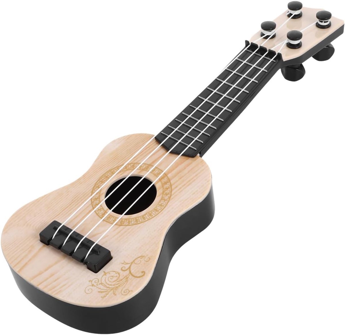 SnelShoppen - Kindvriendelijke Ukulele voor Kinderen, 4 Snaren, Muzikaal Speelgoed voor Peuters en Beginners, Robuust en Eenvoudig Te Stemmen, Creatie