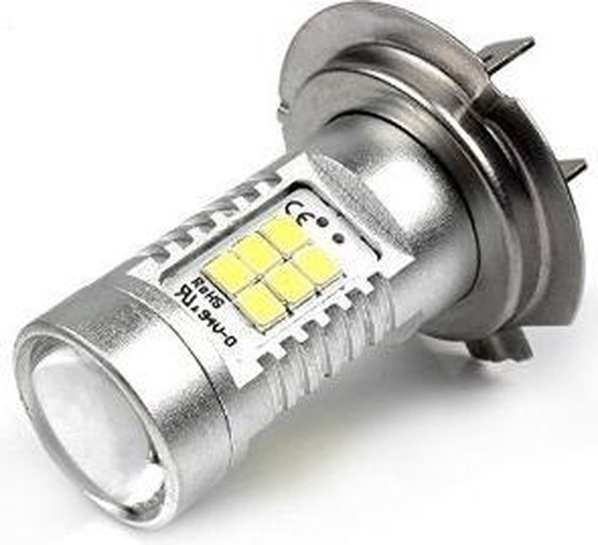 H7 LED 21 SMD lamp helder wit met lens