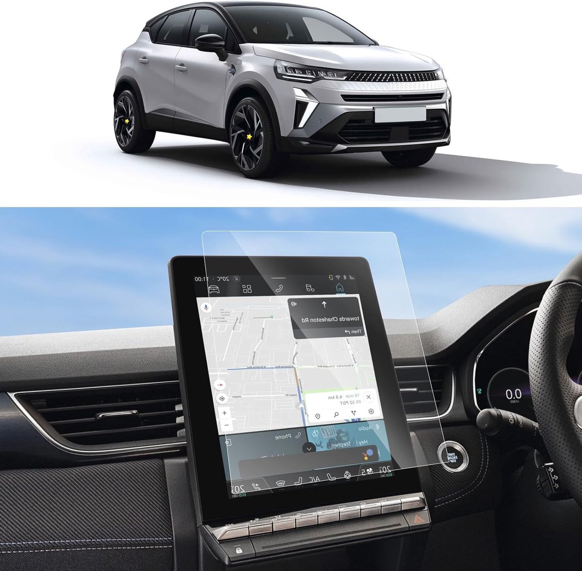 Screen Protector Set voor Renault Captur 2024 2025 - 10.4 Inch GPS Navigator Bescherming en Schermbeveiliging