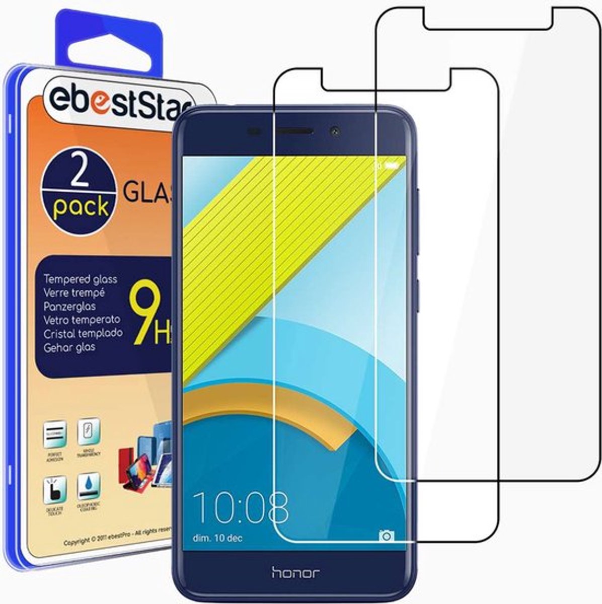ebestStar - {2 Stuks} Gehard glas geschikt voor Huawei Honor 6C Pro, Screen Protector Cover, Schermbeschermer Tempered Glass