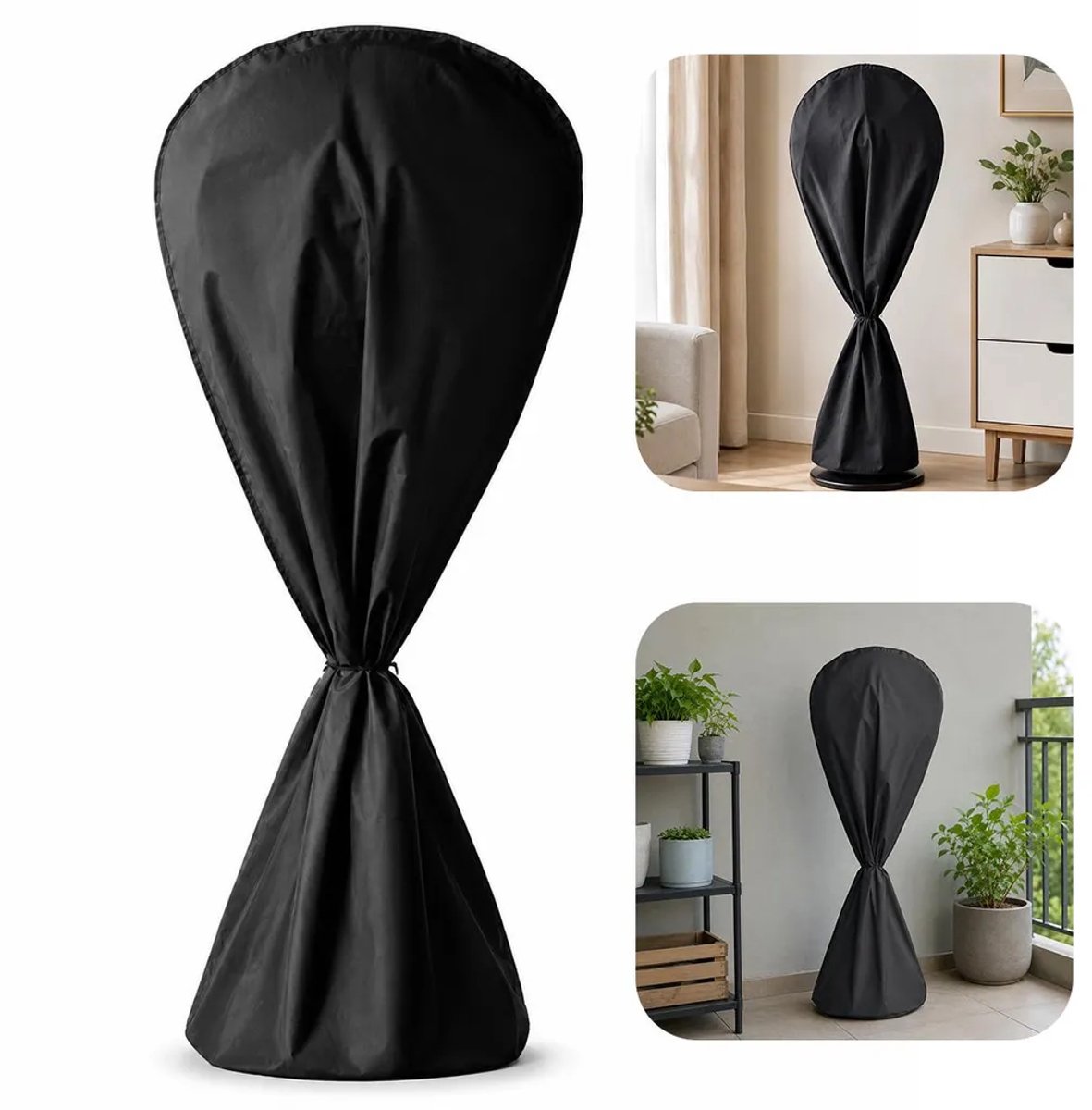 Stofhoes Geschikt voor vloerventilator, 80x170cm, gemaakt van waterdicht 420D Oxford-doek, met ritssluiting en trekkoord.