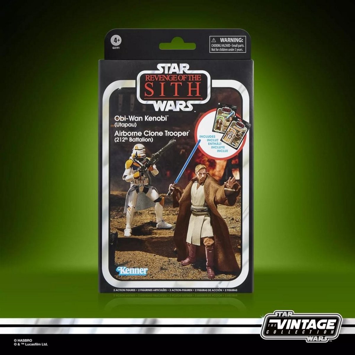 STAR WARS 3 - Obi-Wan Kenobi (Utapau) & Airborne Clone Trooper 212th Battallion - Figure Vintage Collection 10cm