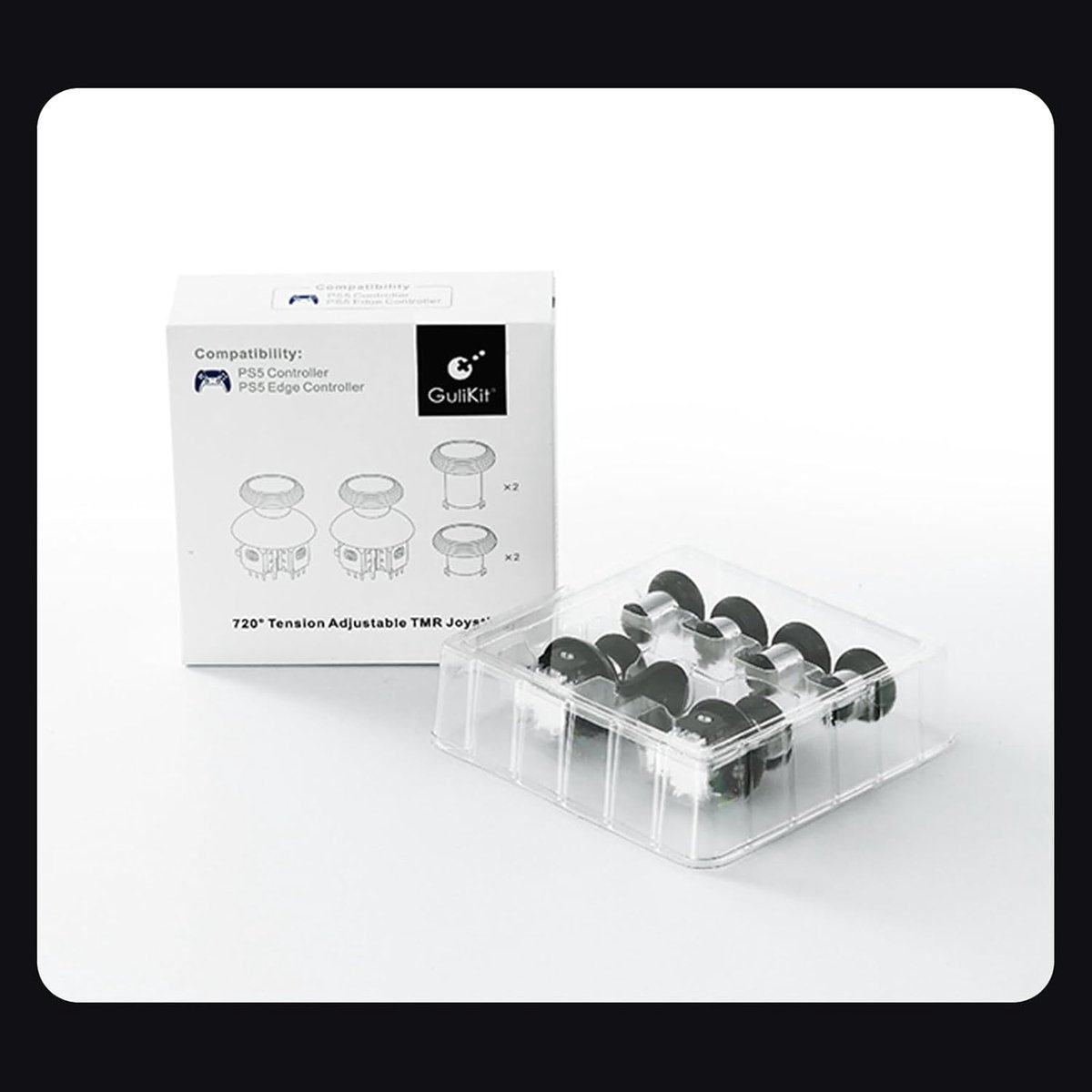 SnelShoppen - Elektromagnetische Joysticks Vervanging voor PS5 DualSense en Edge Controller, 720° Verstelbare Spanning, 3 Paar Duimstick Caps, Precisi thumbnail 4