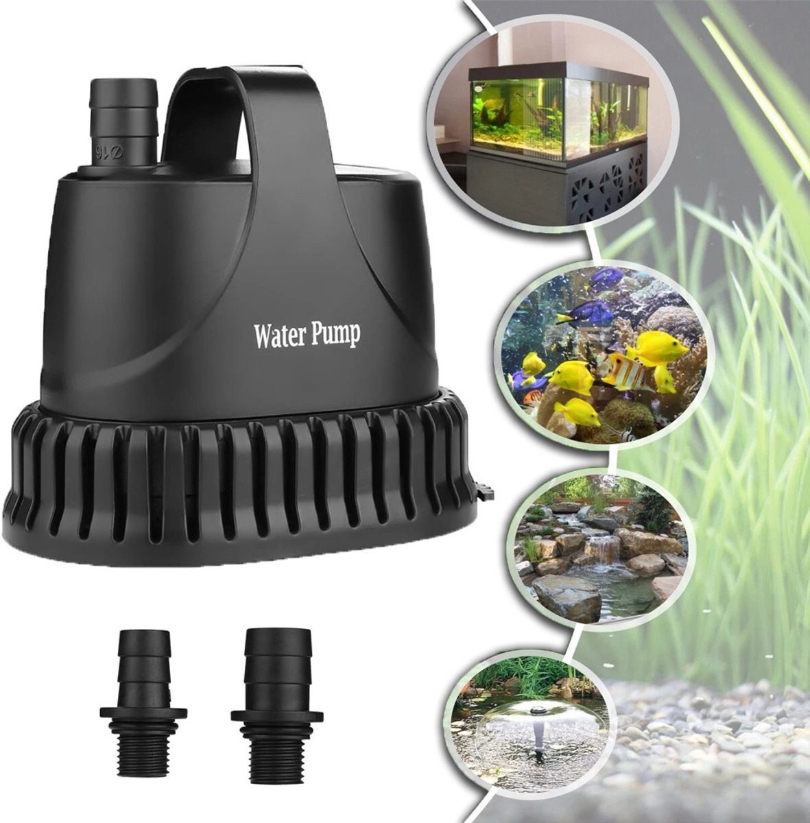 Aquarium- En Vijverpomp 800 L/U 15W - Fluisterstil Afneembaar En Gereedschaploos Te Reinigen - Ideaal Voor Fonteinen Watervallen En Irrigatiesystemen