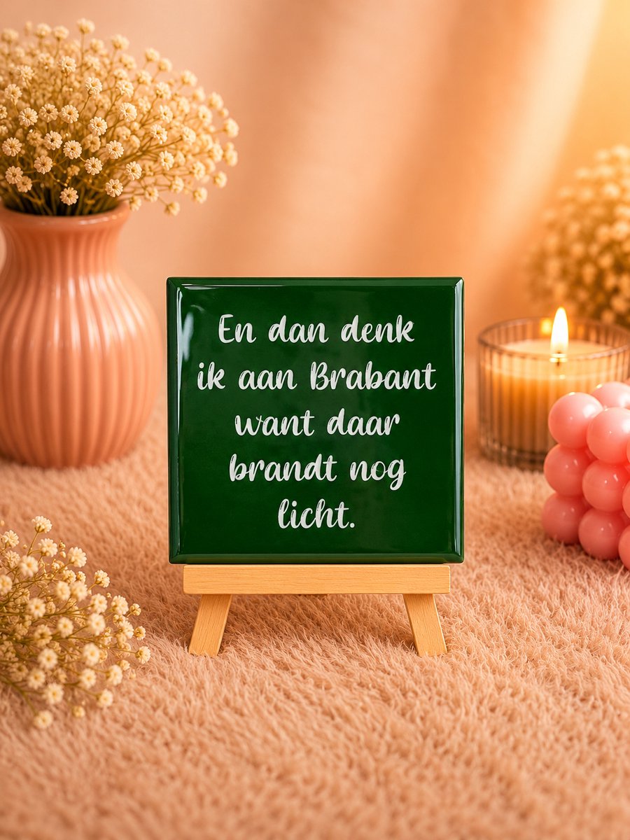 Tegeltje "En dan denk ik aan Brabant..." | Viva Femme | Tegeltjes met tekst | Decoratie | Wonen | Cadeau | Spreuktegel | Humor