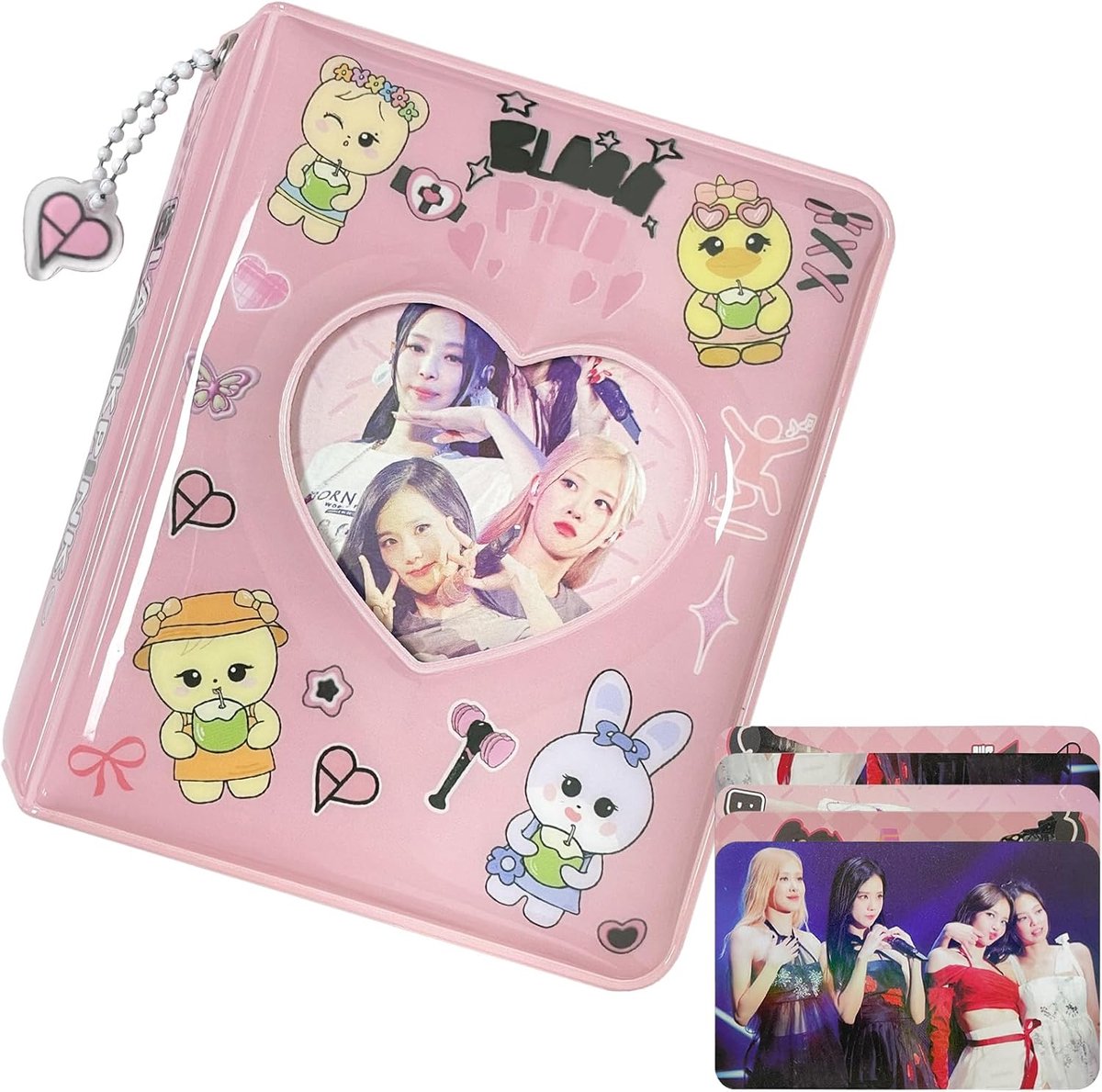 SnelShoppen - Mini Foto Album - Kleine Foto Kaarten Binder Album - Foto Kaarten Houder Boek - ID Houder met 3-5 Random Foto Kaarten - Hoogwaardige PVC