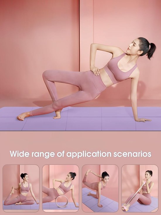 SnelShoppen - Yoga Mat voor Fitness, Pilates, Workout - 6 mm Dikke EVA Gymnastiekmat - Vouwbaar, Antislip, Voor Binnen en Buiten, Camping en Reizen van Snelshoppen — afbeelding 2