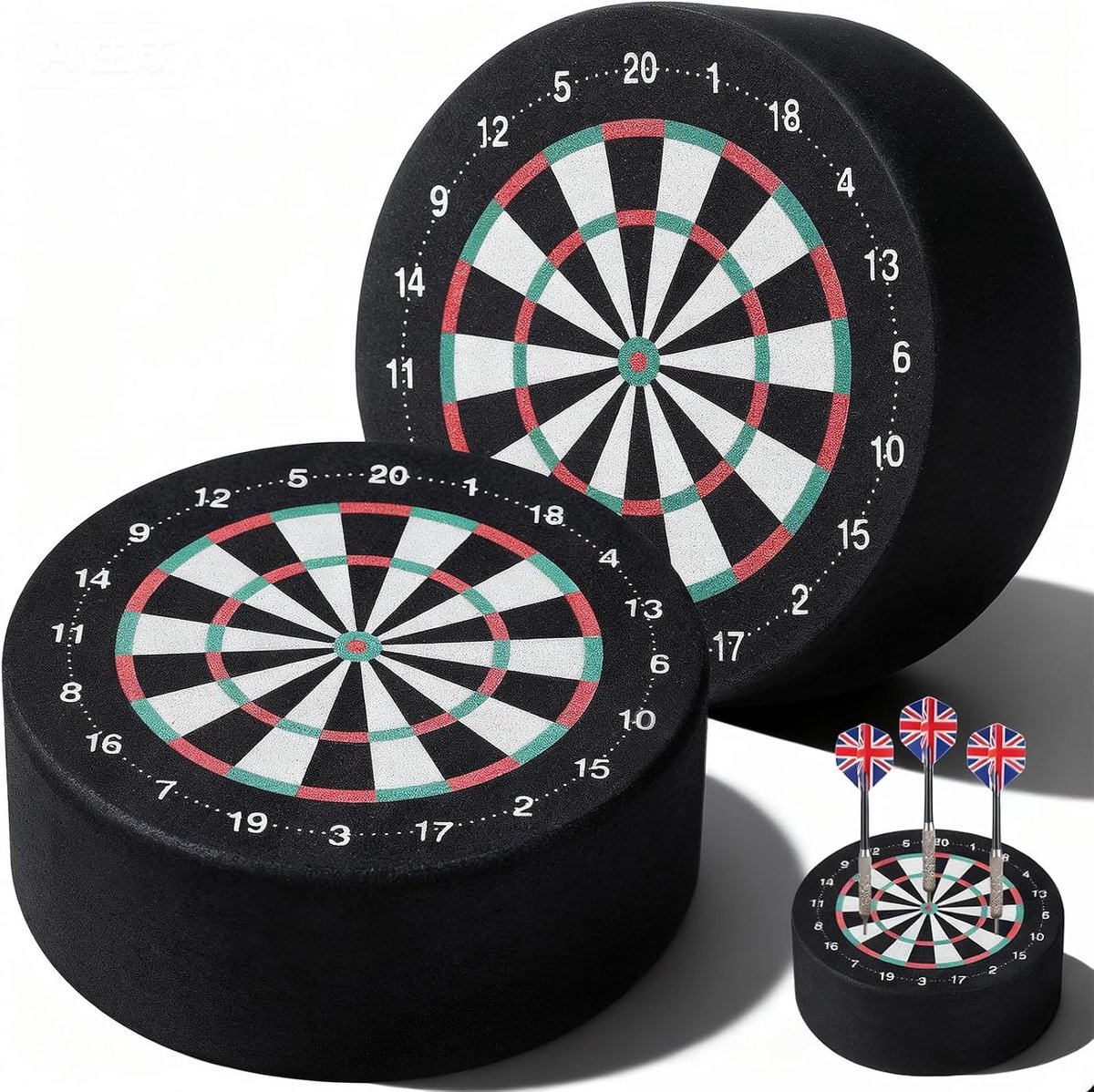 SnelShoppen - Dart Stand voor Darts, Portable Mini Station, Dart Base Station met Soft Tip & Steel Tip, Compact voor Feest, Camping, Tuin - Zwart 10x4