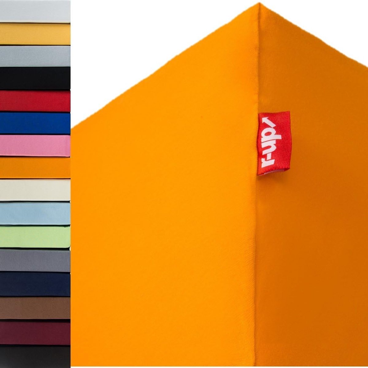 Thijox - Hoeslaken 120x200-130x200 cm - Oranje - 100% Katoen - Rekbaar tot 35 cm Hoogte - Perfect voor Bedden en Logeerkamers