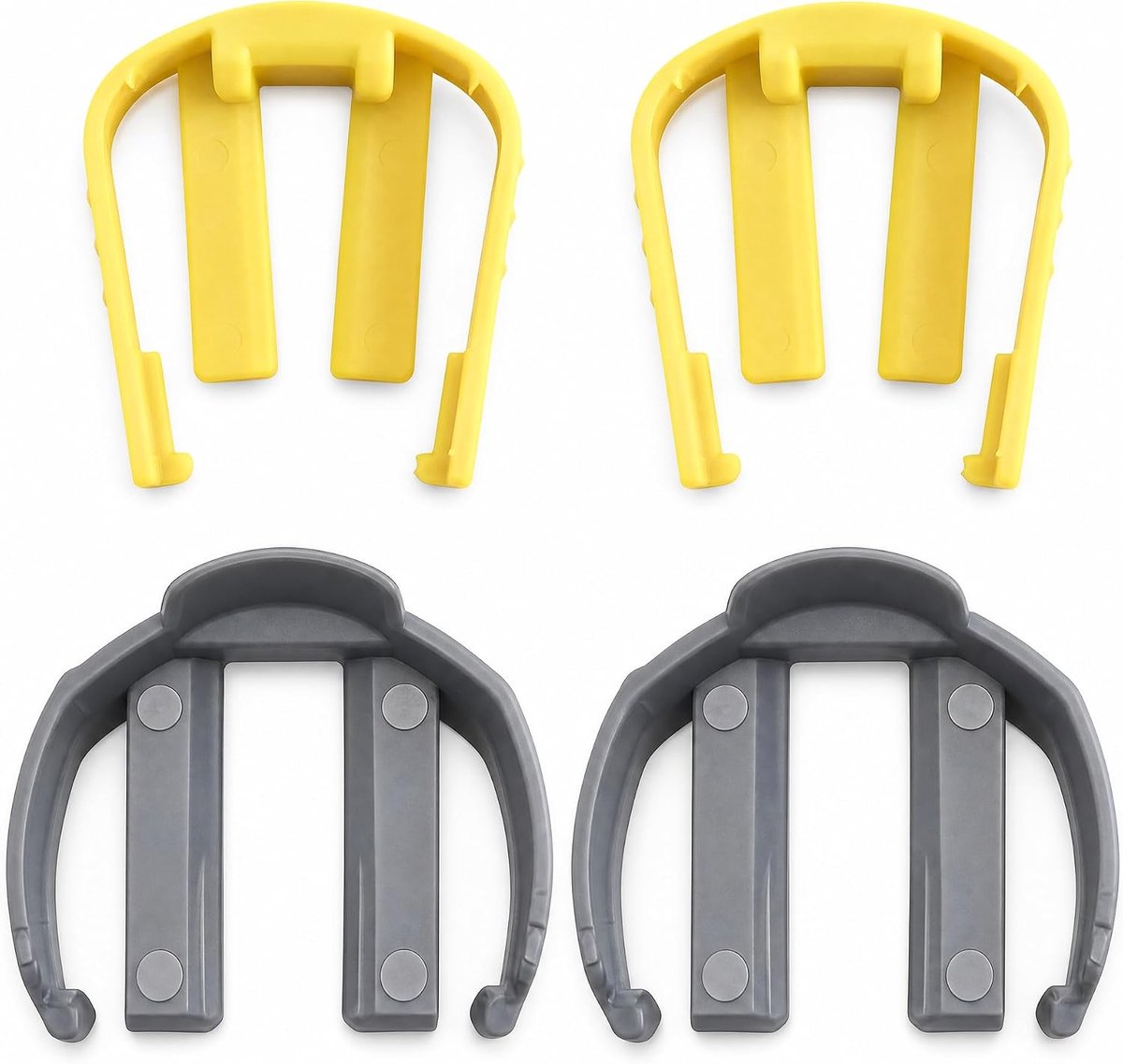 SnelShoppen - C-clipset voor hogedrukreiniger, 4 stuks ABS reserveclips, 2 gele voor pistool & slang, 2 grijze voor machine & slang, snelkoppelingsacc