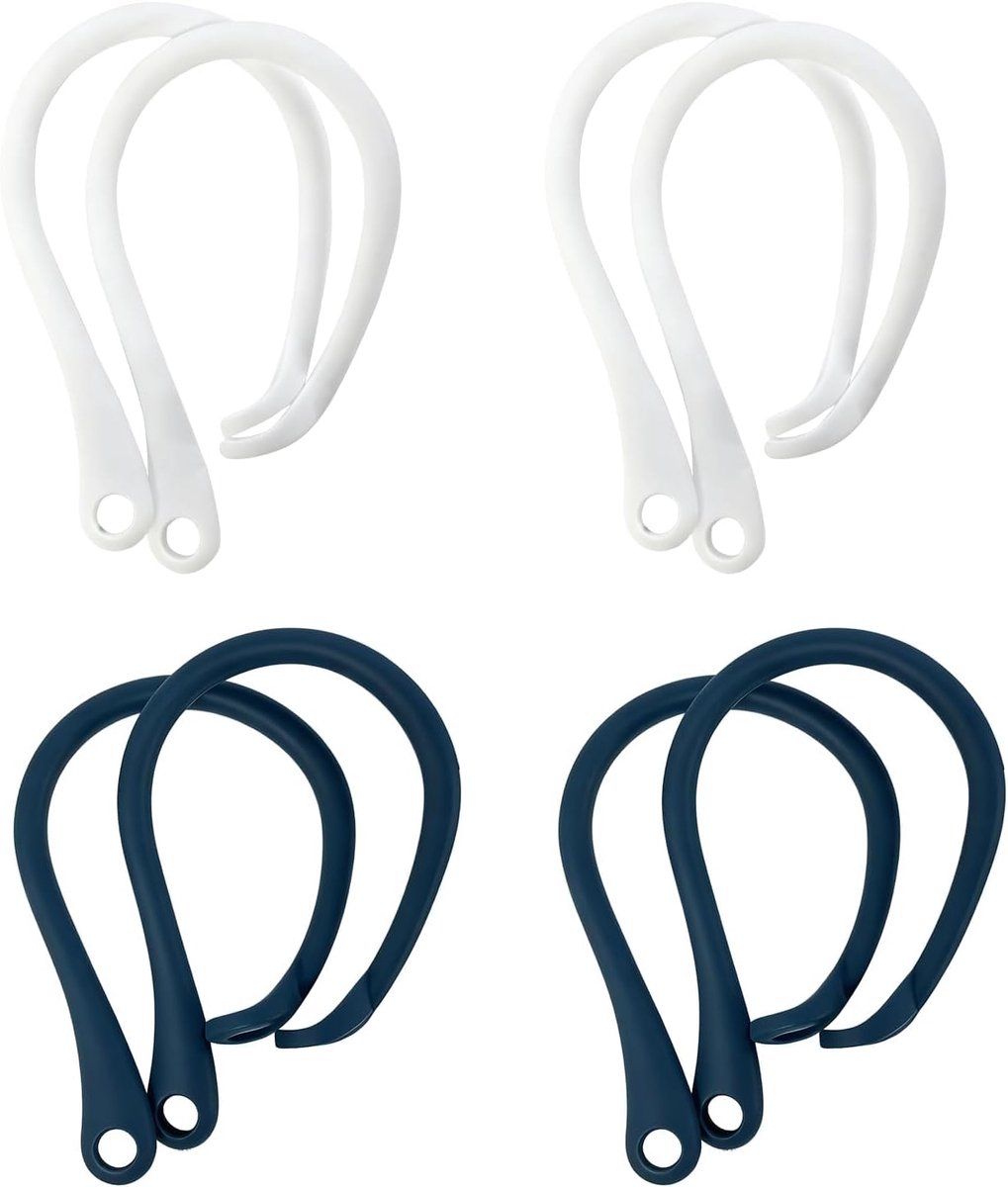 SnelShoppen - 4 Paar Oorklemmen, Oorklemmen voor Oordopjes, Anti-verlies Oorklem voor Bluetooth Hoofdtelefoon, Verstelbare Comfortabele TPU Sportacces
