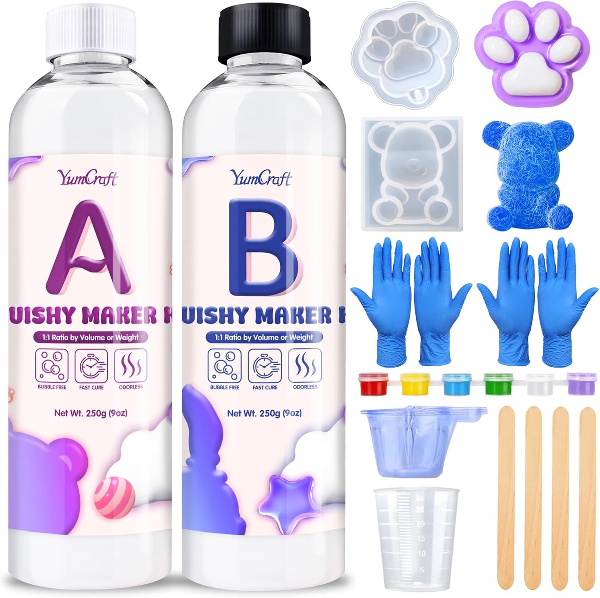 SnelShoppen - 500g Liquid Silicone voor Squishy Maker - Super Zachte Silicone Rubber Set - Mix 1:1 - Decompressie Cadeau - DIY Fufu - Perfect voor Beg