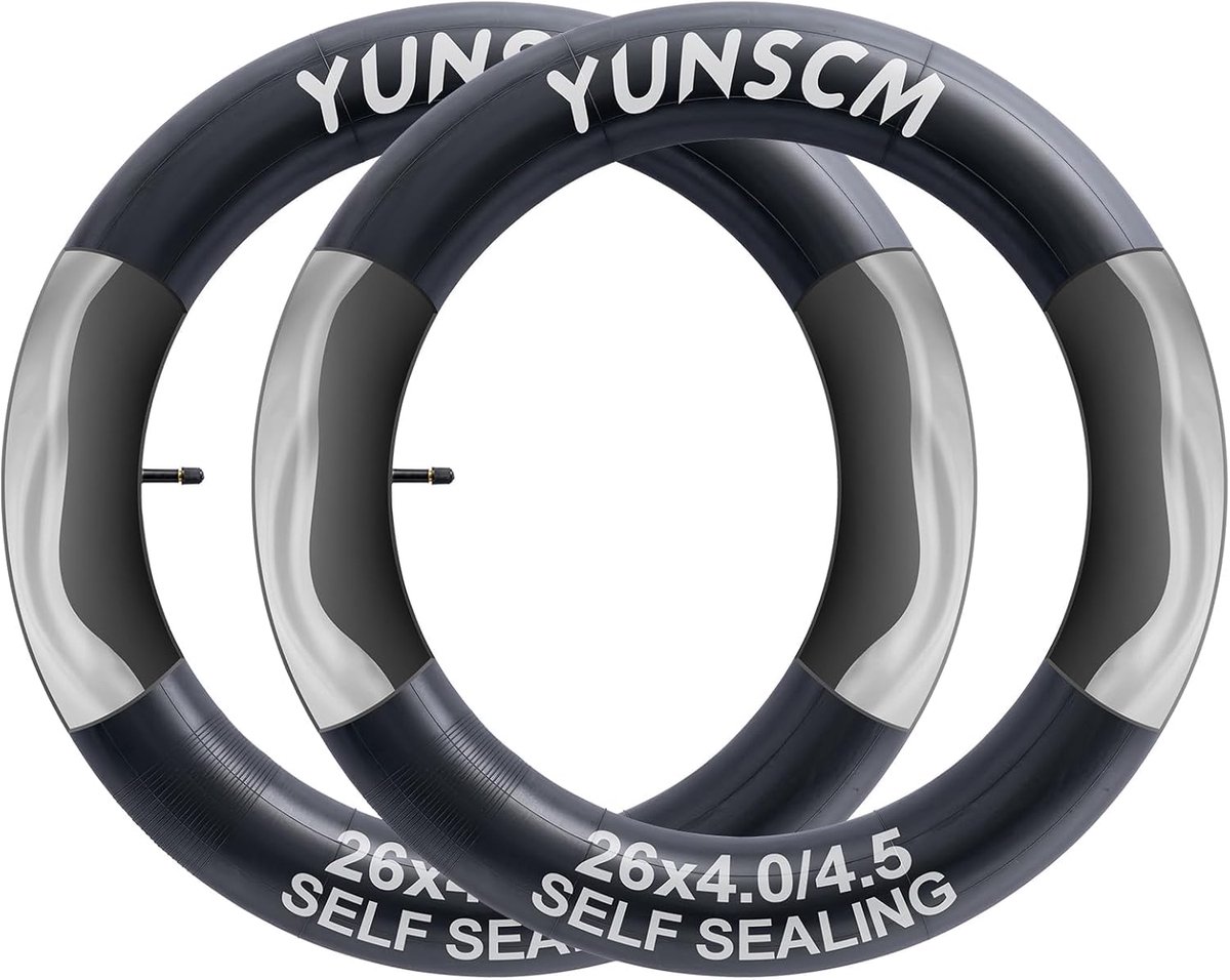 SnelShoppen - Set van 2 Zelfsluitende 26 Inch Heavy Duty Binnenbanden 26 x 4.0/4.5 AV32 mm Ventiel, Lekvrij, Zelfherstellend, Geschikt voor Mountainbi