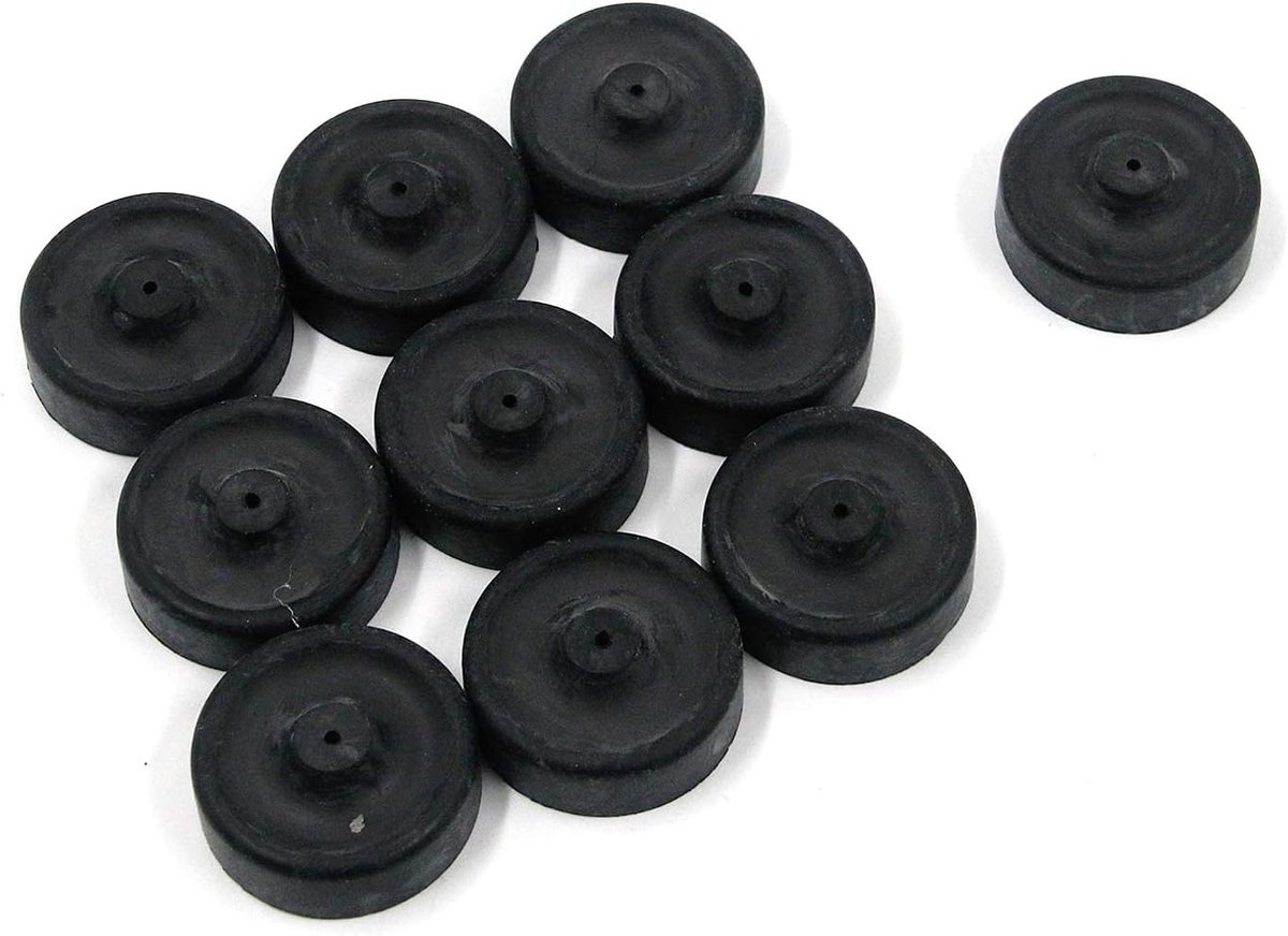 SnelShoppen - 10 Stuks Siliconen Diaphragms Vervangstukken voor Aquarium Luchtpomp Accessoires - 32mm Buiten Dia, Duurzaam en Ideaal voor Vervanging e