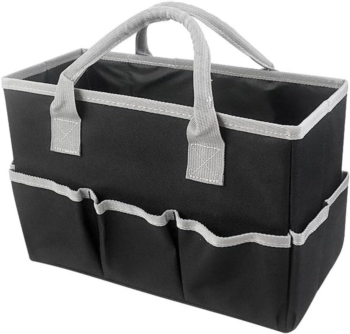 SnelShoppen - Cleaning Bag 600D Oxford Stof, Duurzame Organiser, Watervast en Scheurvast, Grote Capaciteit voor Thuis, School, Kantoor, Zwart