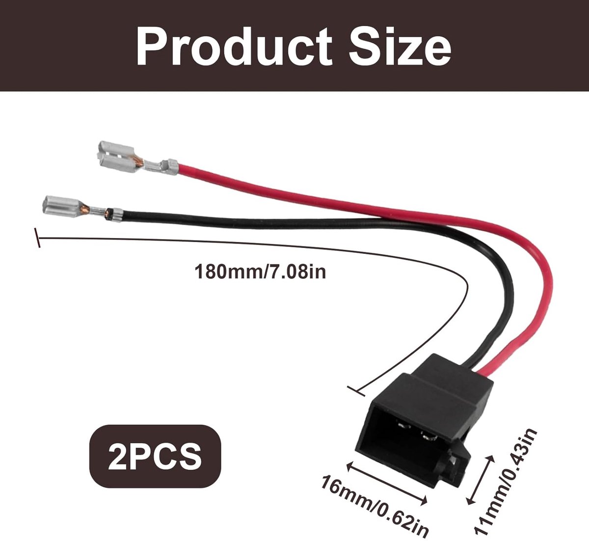 SnelShoppen - 2 x DIN Speaker Adapters, Retrofit Kabel voor Dacia, Opel, Renault, Seat, Skoda, Volvo, Fiat, Ford, Nissan, Citroen, Peugeot - Eenvoudig