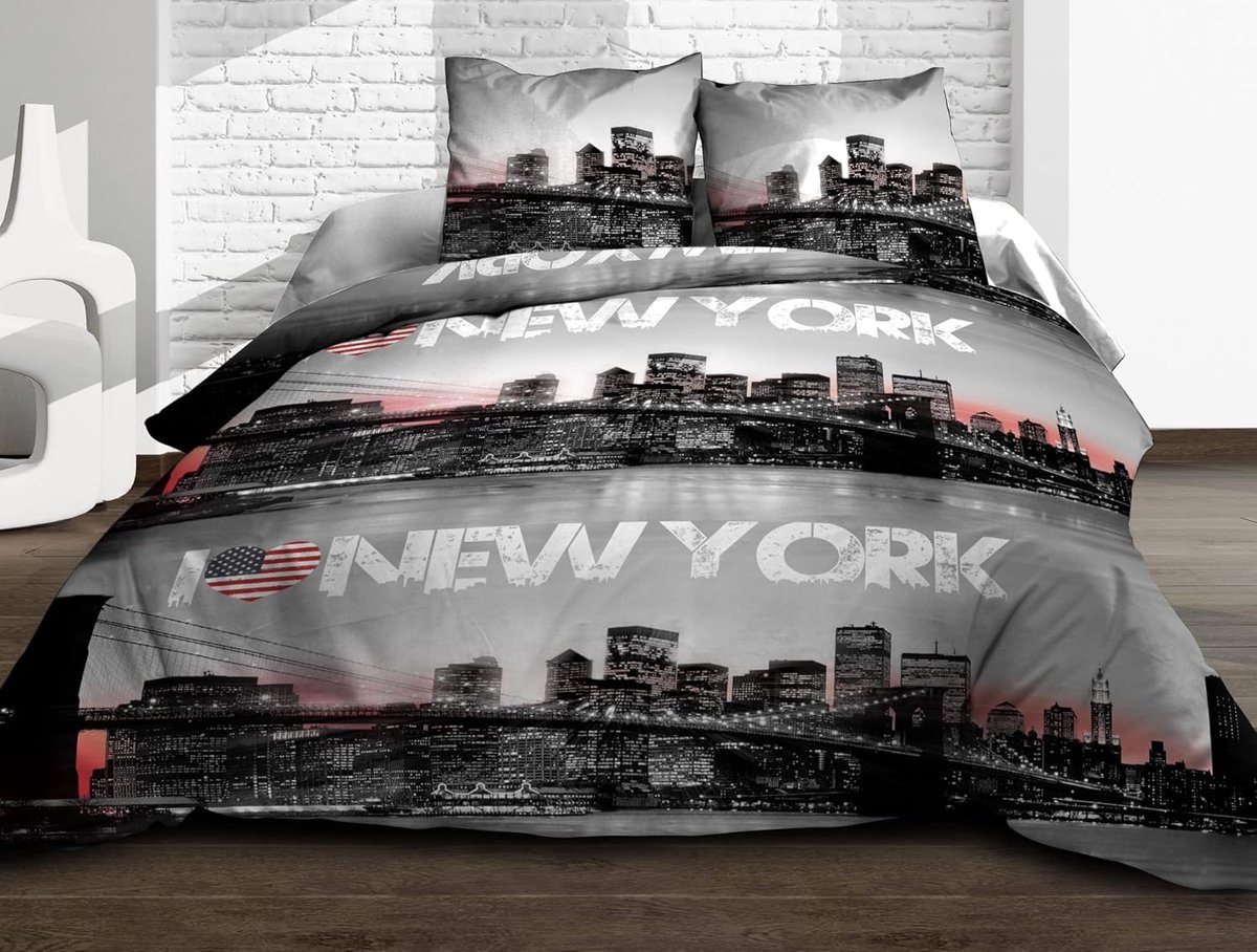 SnelShoppen - Bedlinnen Set 160 x 200 cm, Zwart, 100% Katoen, Fitted Sheet, Dekbedovertrek, 2 Kussenslopen, Perfect voor Tweepersoonsbed