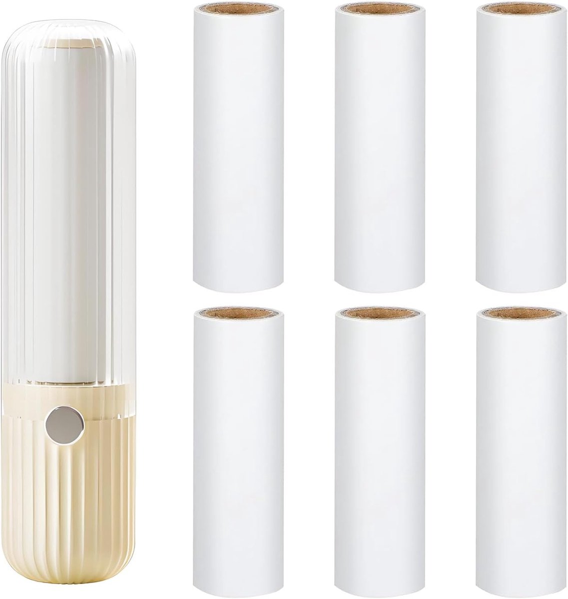 SnelShoppen - Herbruikbare Lint Roller voor Reizen, Inclusief 6 Mini Navullingen, Handige Dispenser, Verwijderaar voor Dierenharen, Lintverwijderaar v