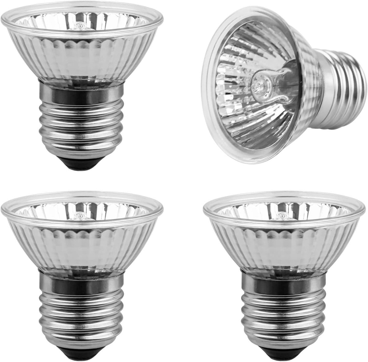 SnelShoppen - Turtle Heat Lamp Terrarium 25W E27 UVA UVB Dimmable AC230V Halogeen Verwarmingslamp voor Schildpadden en Hagedissen - Pack van 4
